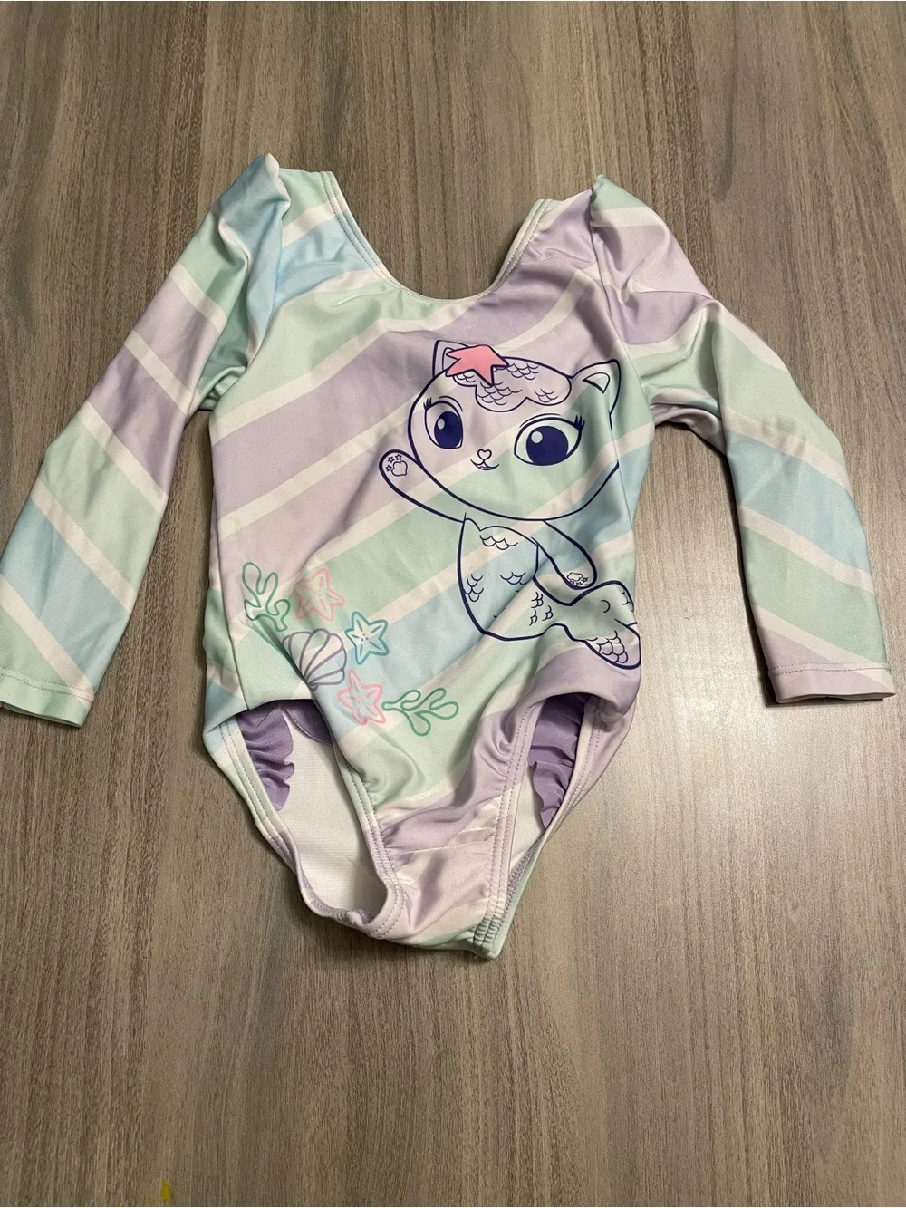 Gabby's Dollhouse MerCat Long Sleeve Swimsuit - Size 2T